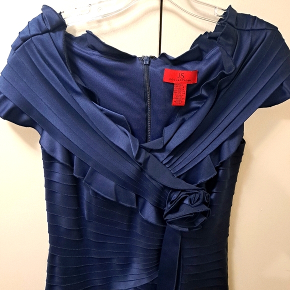JS Collections tiered off shoulder dress - Picture 2 of 3